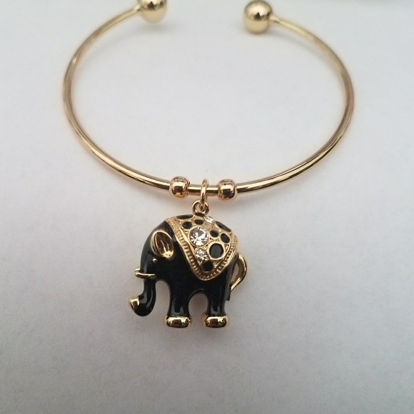 Swarovski Jewelry - Swarovski Elephant Charm Cuff Bracelet Brand New
